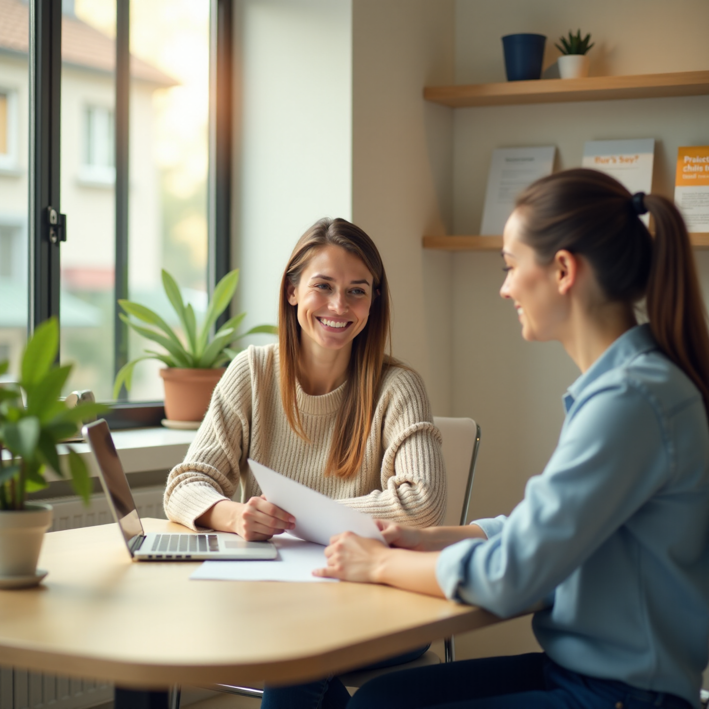 Изображение — самозанятая женщина получает консультацию в центре «Мой бизнес»